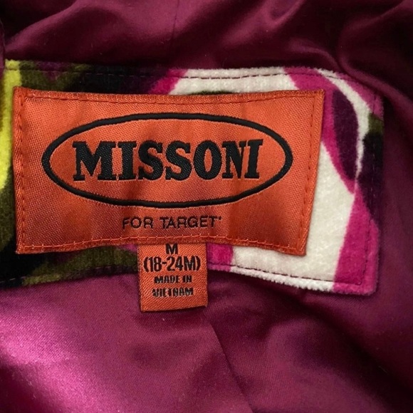 Missoni Target girls floral Fall soft velvet lined Jacket Coat size 18-24 months - Picture 3 of 3